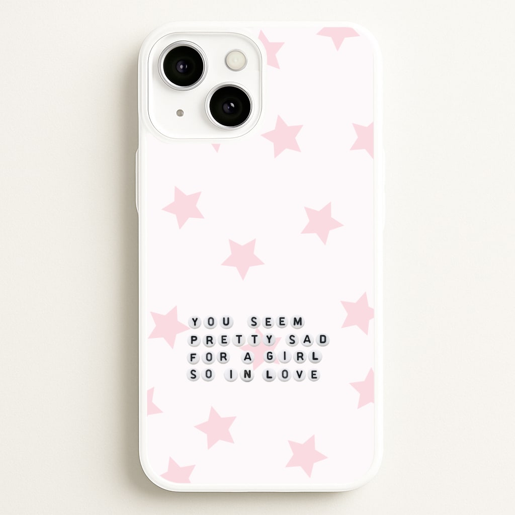 Pretty Sad Letter Beads iPhone 13 Case