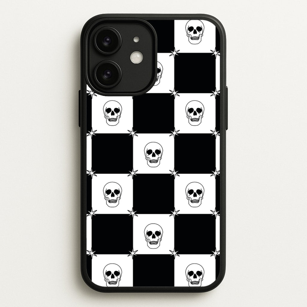Checkered Skulls Pattern iPhone 11 Case