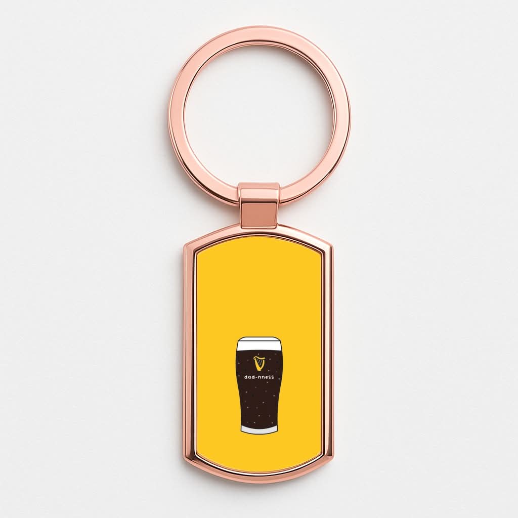 Dad-nness Rose Gold Keyring