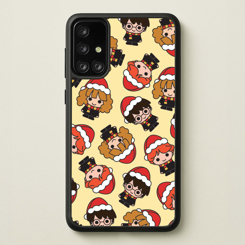 Wizards With Christmas Hats Pattern Galaxy A71 Case