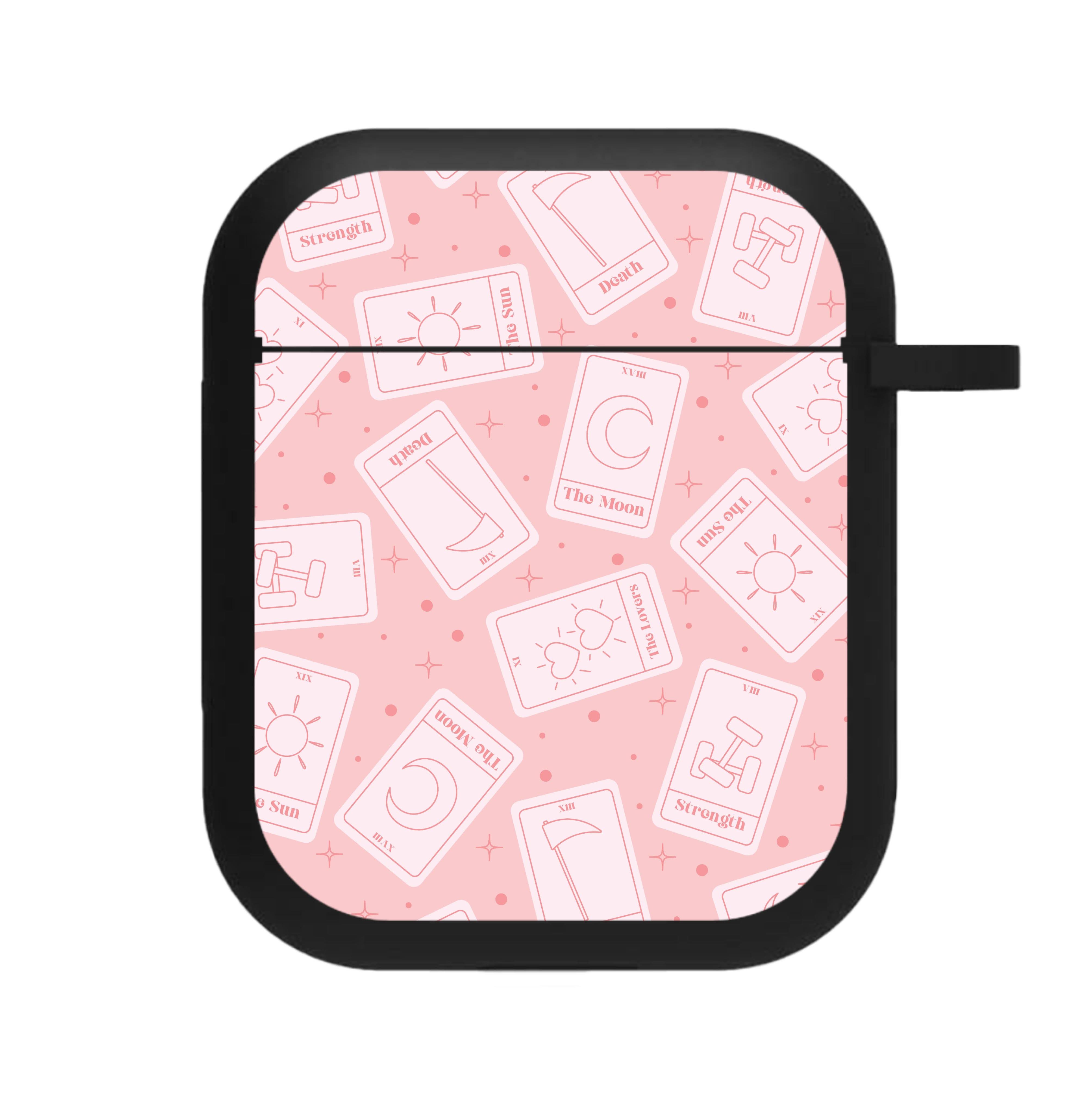 Pastel Pink Tarot Cards Pattern AirPods Case