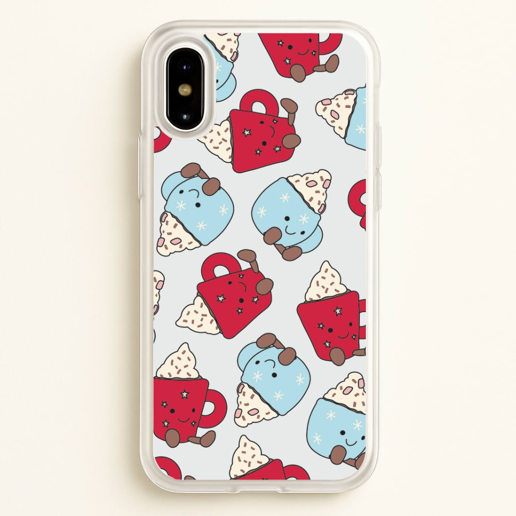 Christmas Drinks Plushies Pattern iPhone X / XS Case