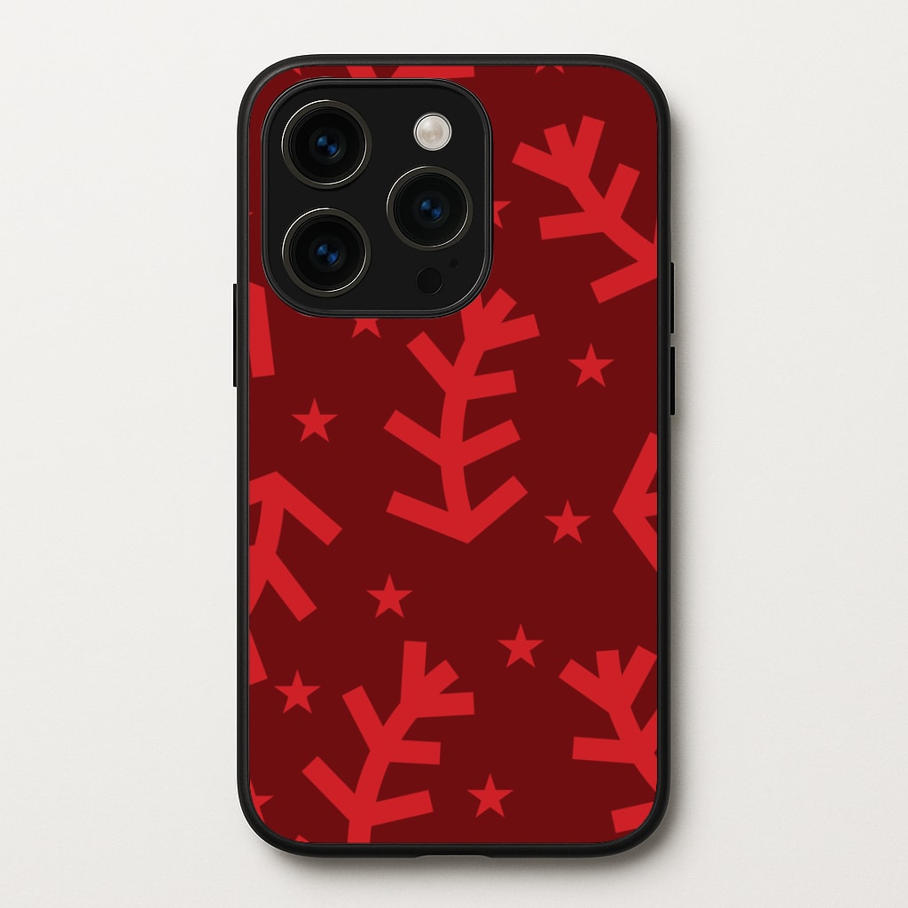 Abstract Ferns And Snowflakes Pattern iPhone 14 Pro Max Case