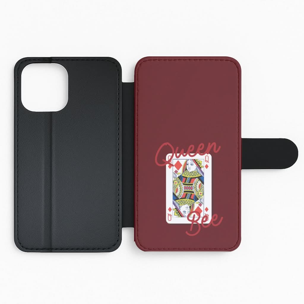 Queen Bee Playing Card Flip Phone Case