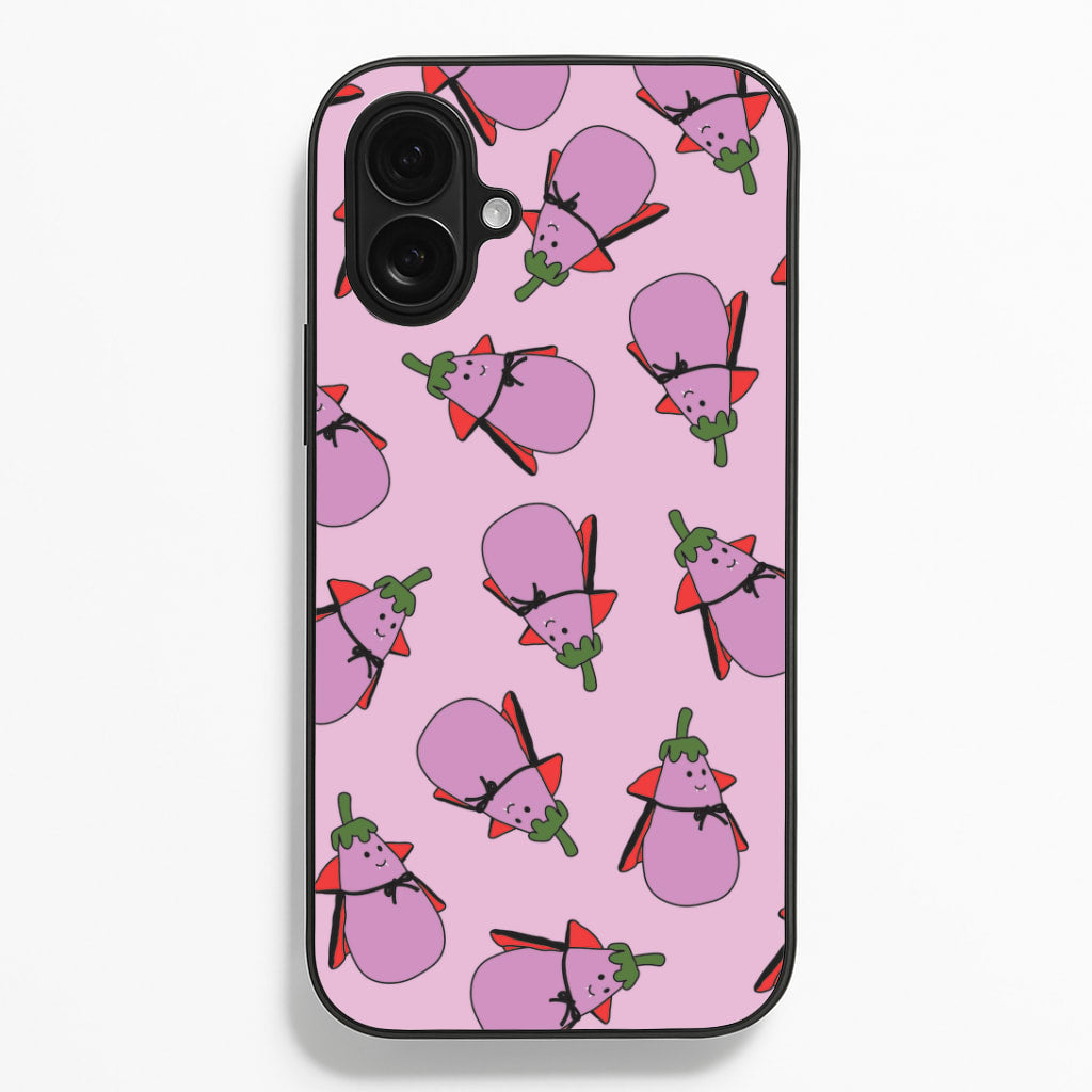 Vampire Vegetable Pattern - Halloween iPhone 16 Plus Case