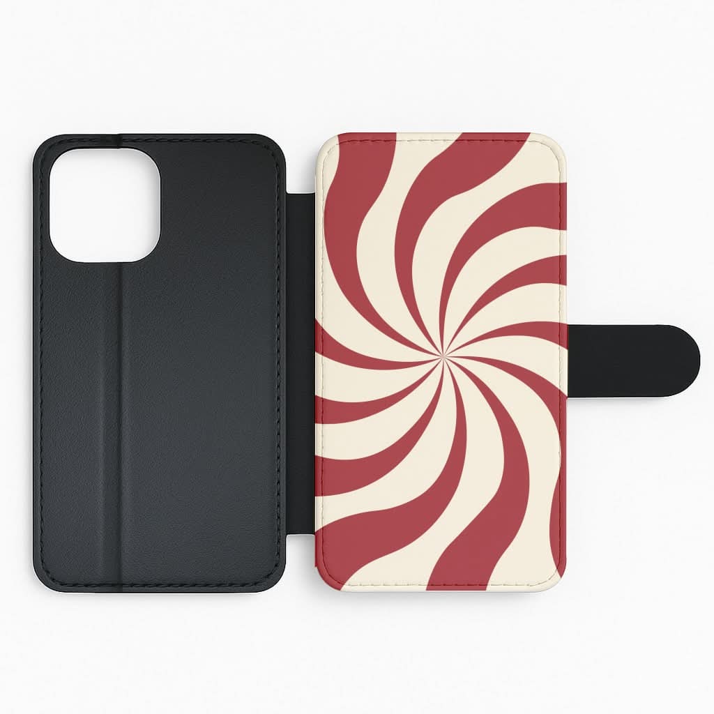 Peppermint Swirl Pattern Flip Phone Case