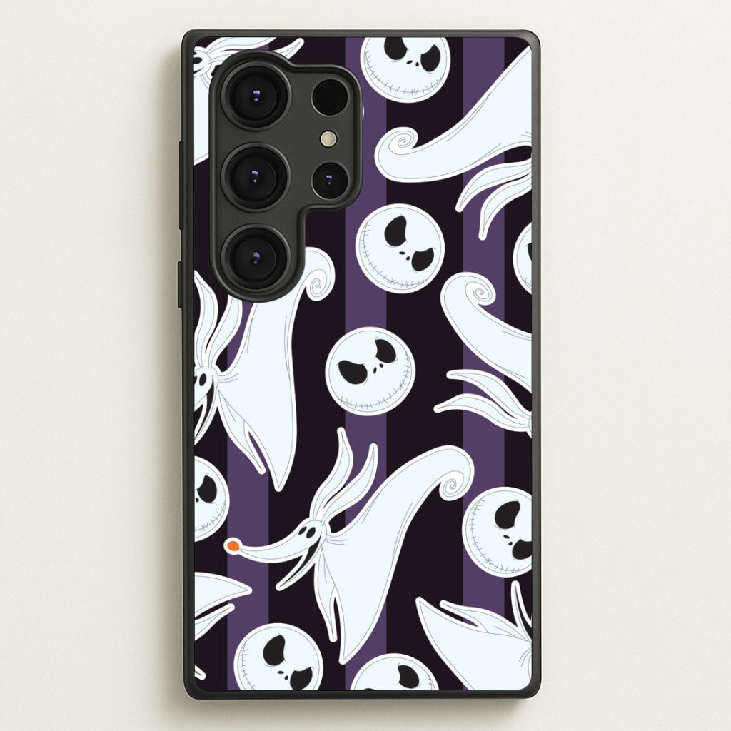 Skeleton Dog And Face Pattern Galaxy S25 Ultra Case