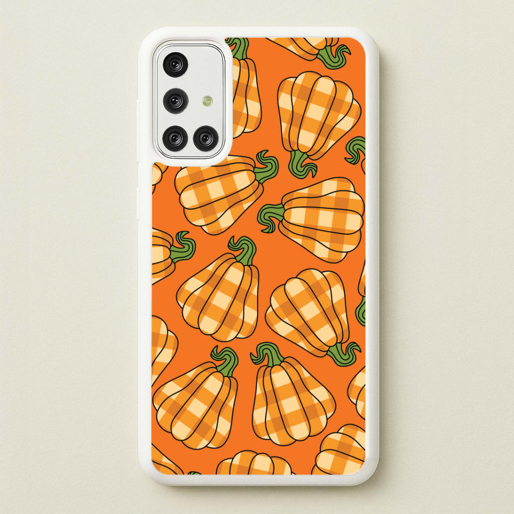 Tartan Pumpkins Pattern Galaxy A71 Case