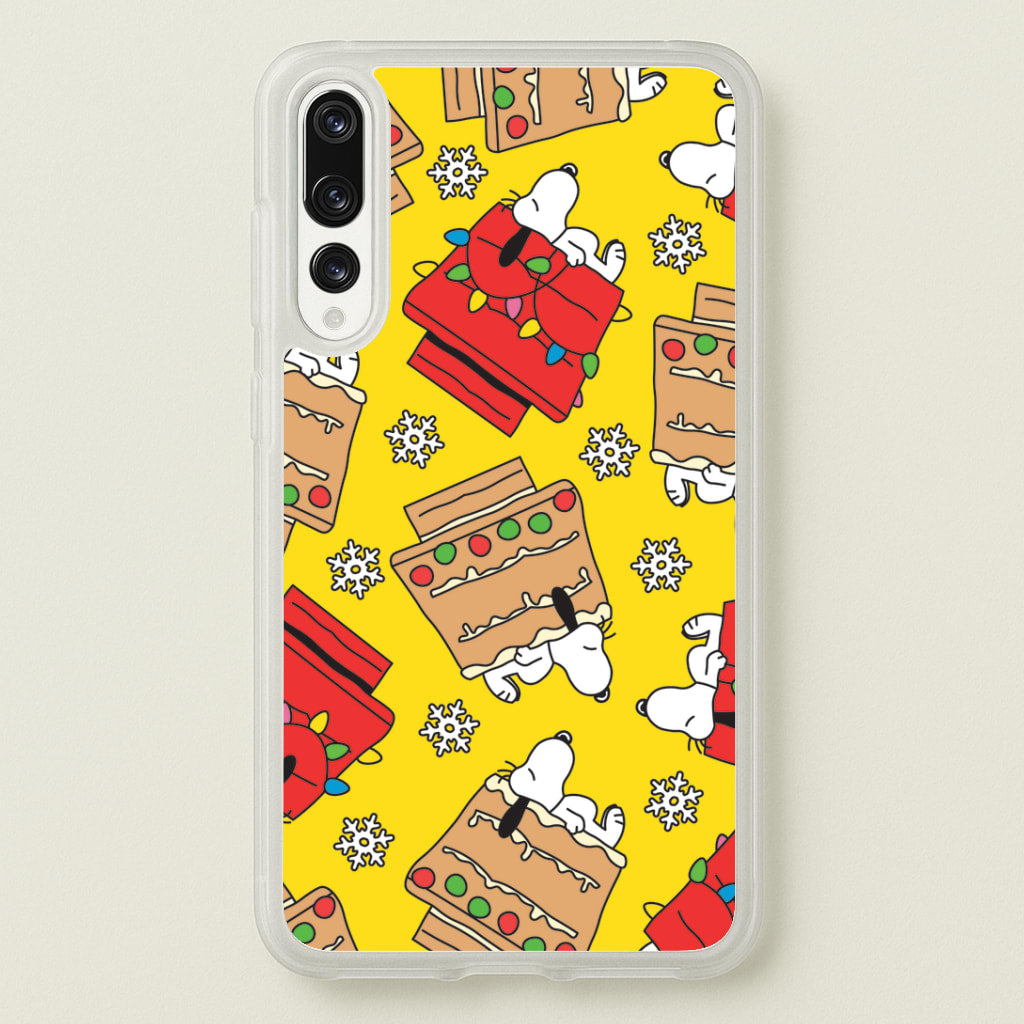 Cartoon Beagle Fairylights And Gingerbead Pattern Huawei P20 Pro Case