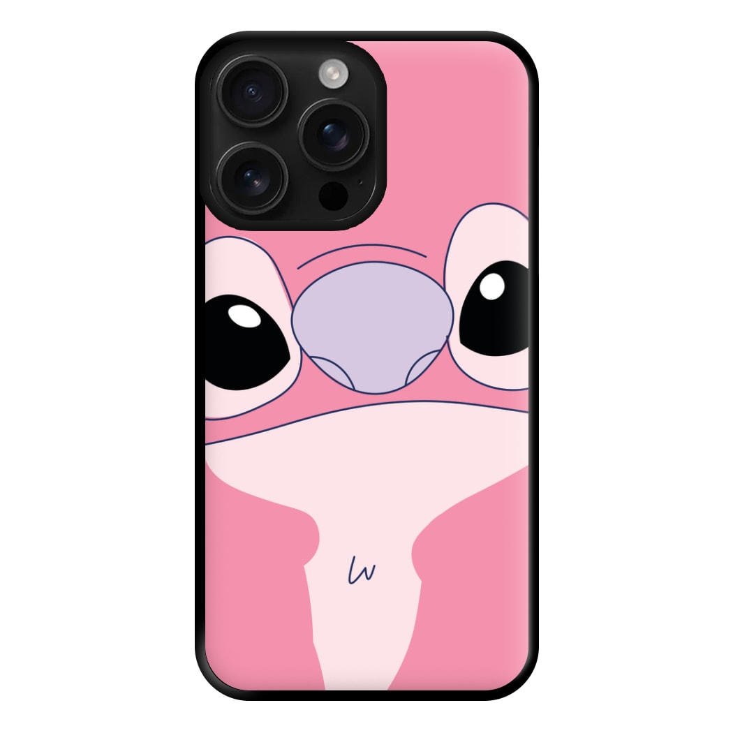 Cute Pink Alien Face iPhone 16 Pro Max Case