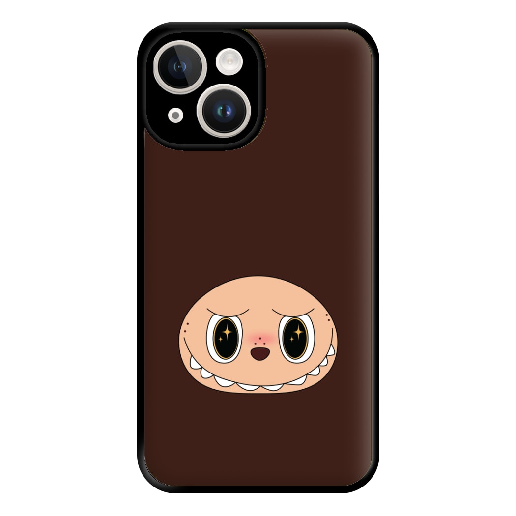 Cute Brown Monster Face iPhone 14 Case