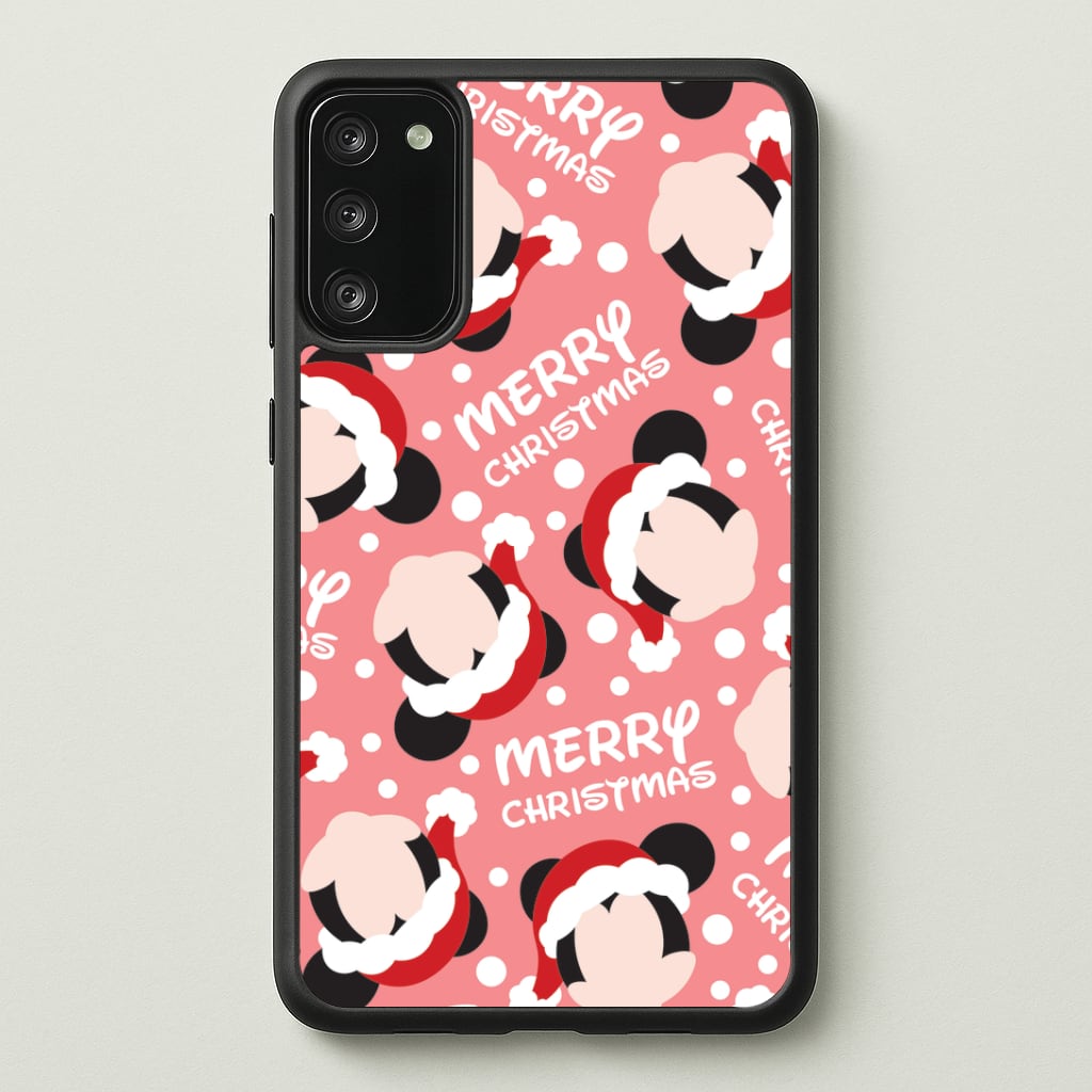 Merry Christmas Cartoon Mouse Pattern Galaxy A41 Case