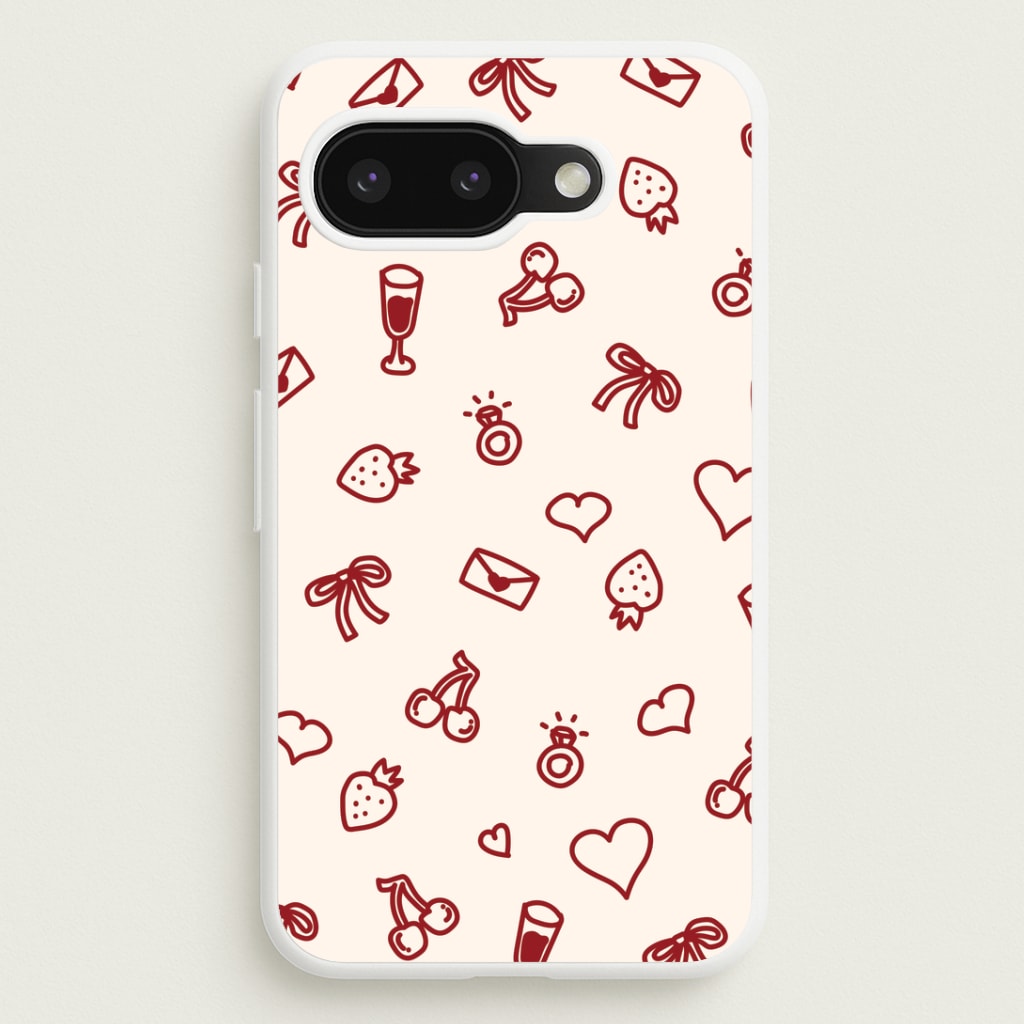 Valentines Doodles Google Pixel 9a Case