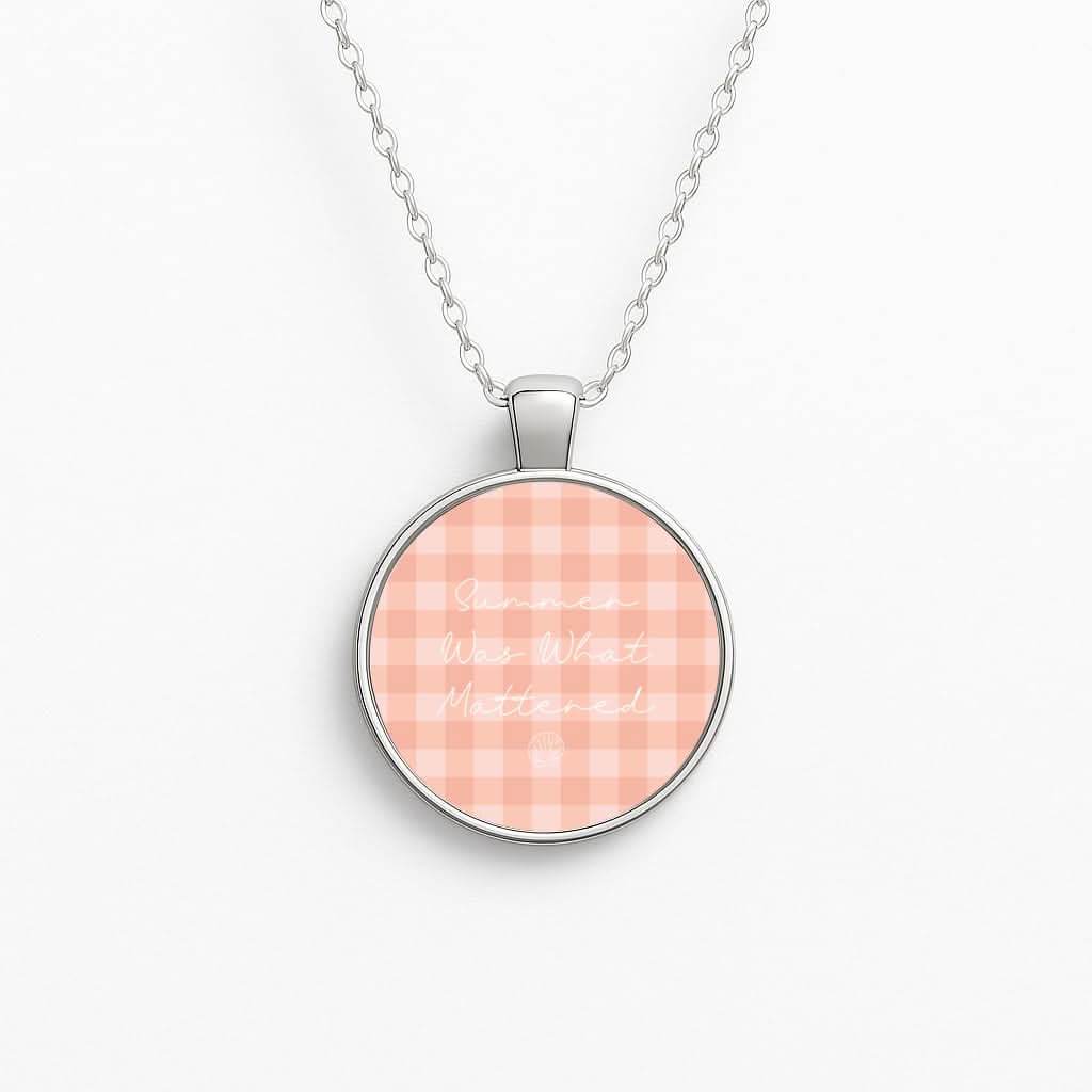 Summer Was What Mattered Circle Necklace