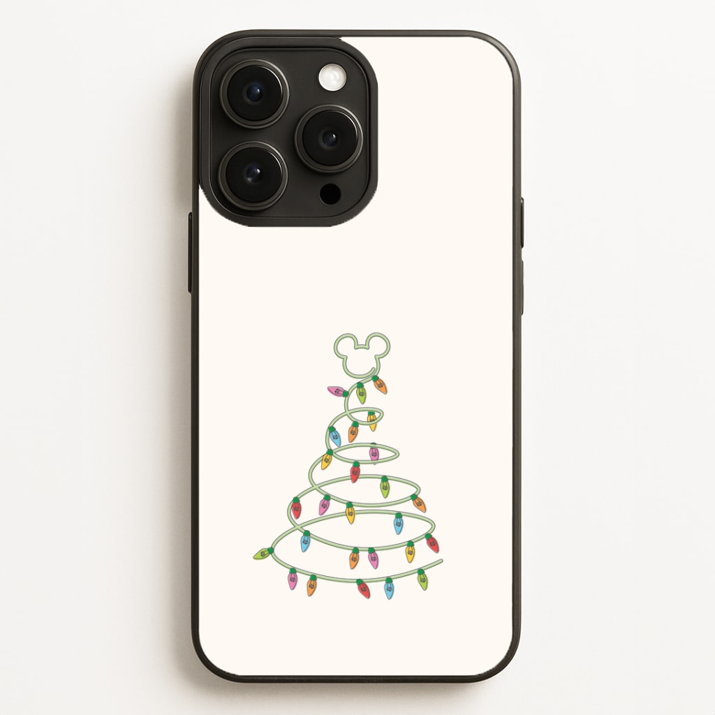 Cartoon Mouse Christmas Tree Lights iPhone 12 Pro Max Case