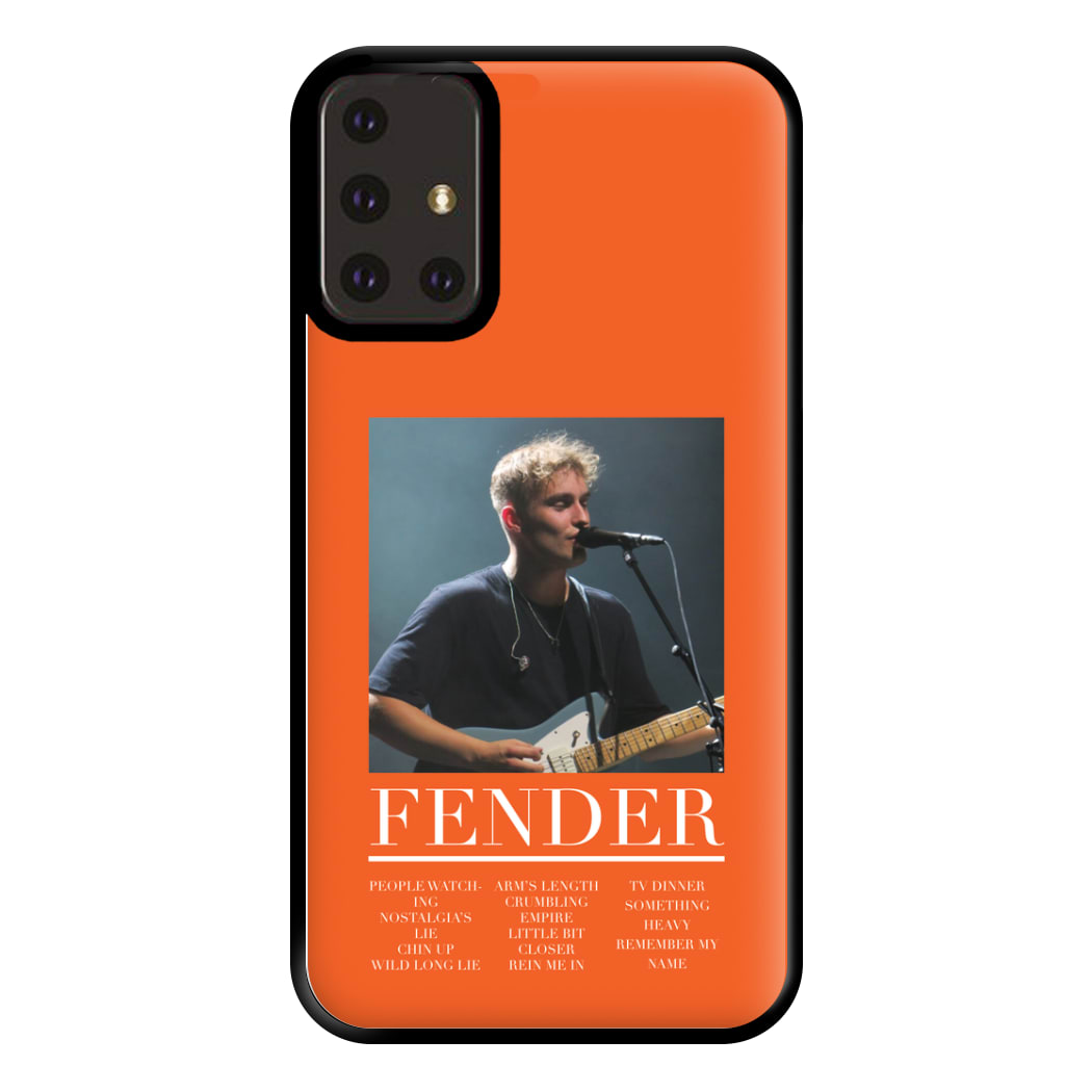 Fender Orange Song List Galaxy A71 Case