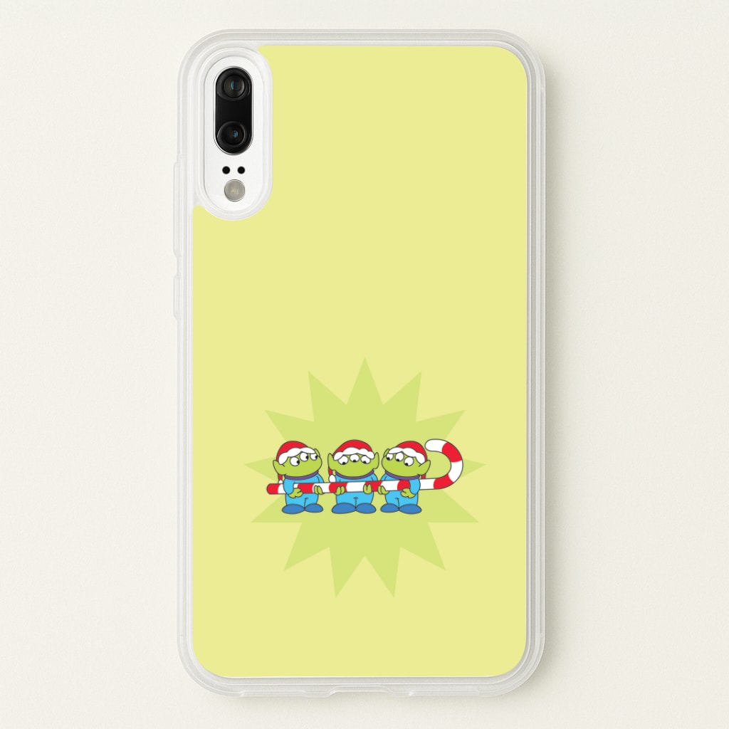 Cute Green Aliens Candycane Huawei P20 Case