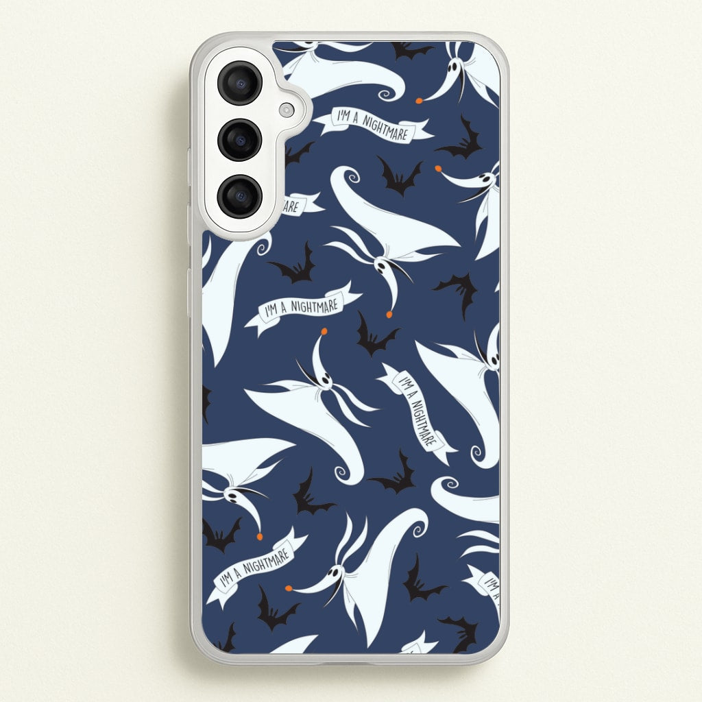 Skeleton Dog And Bats Pattern Galaxy A36 Case