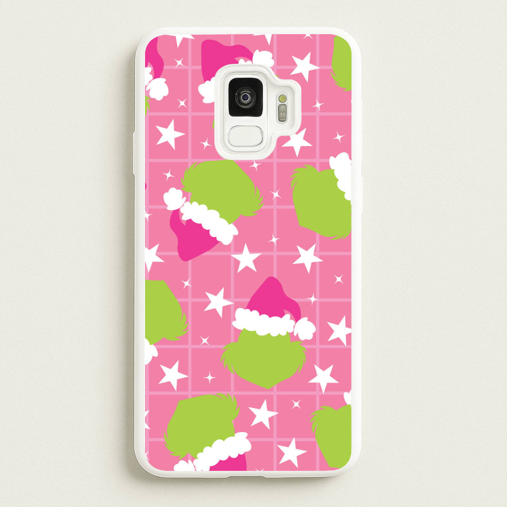 Pink Green Creature Xmas Pattern Galaxy S9 Case