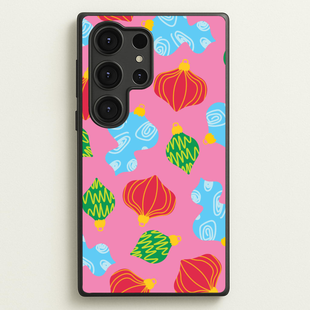 Abstract Christmas Baubles Pattern Galaxy S25 Ultra Case