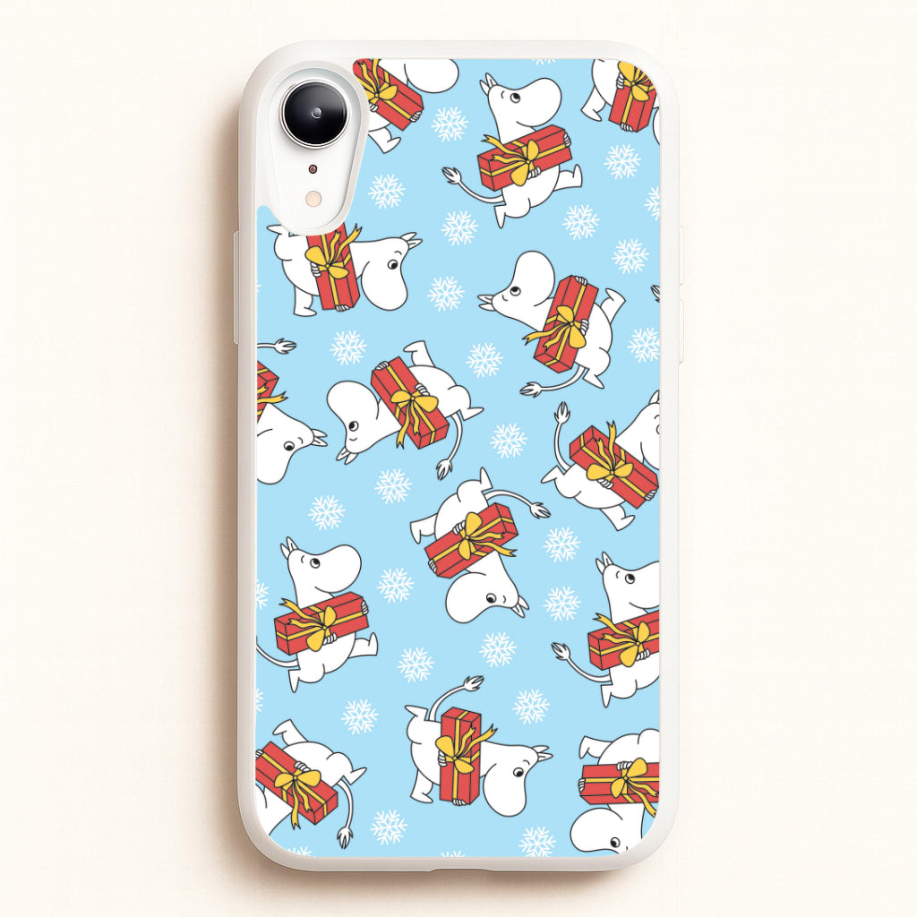 Present And Snowflakes Moom Pattern iPhone XR Case