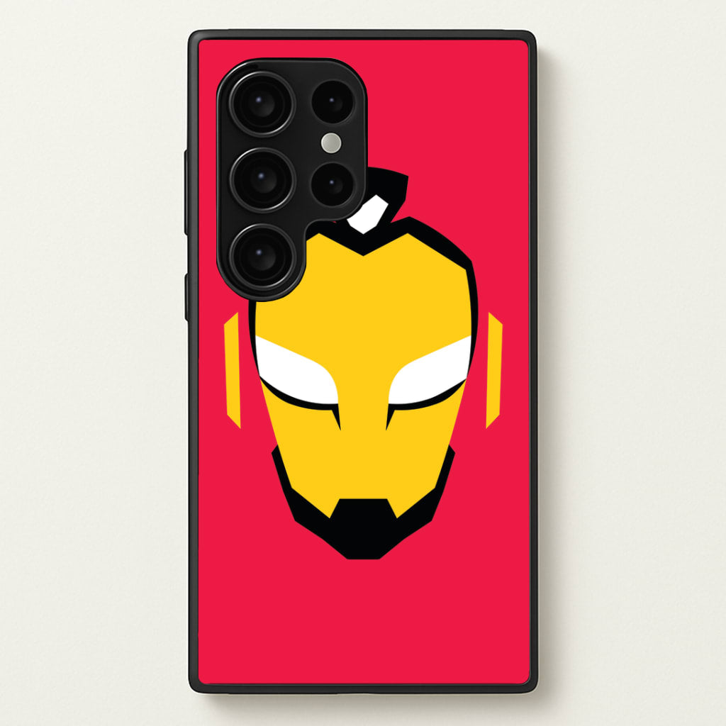 Metal Heart Hero Face Galaxy S24 Ultra Case