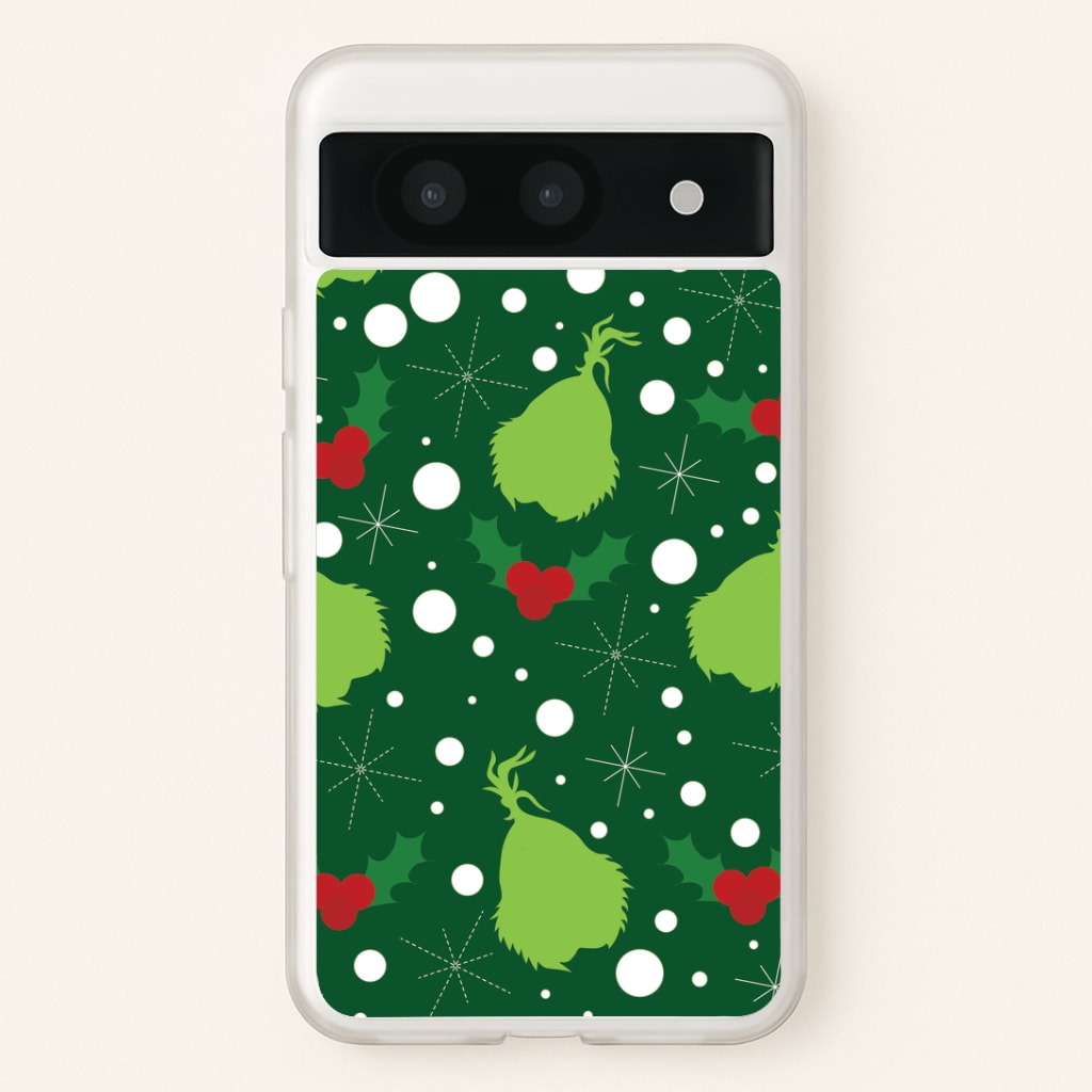 Green Creature Christmas Pattern Google Pixel 8a Case