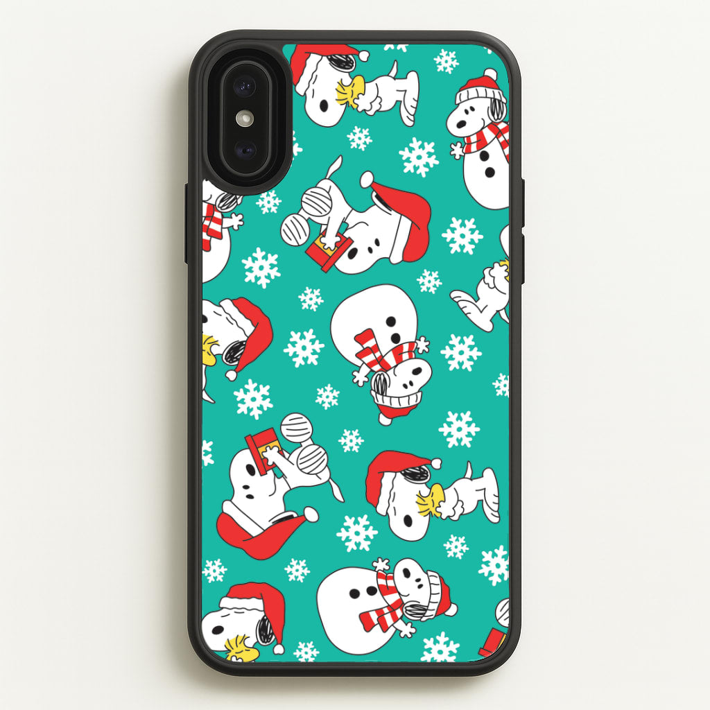 Christmas Cartoon Beagle Pattern iPhone XS Max Case