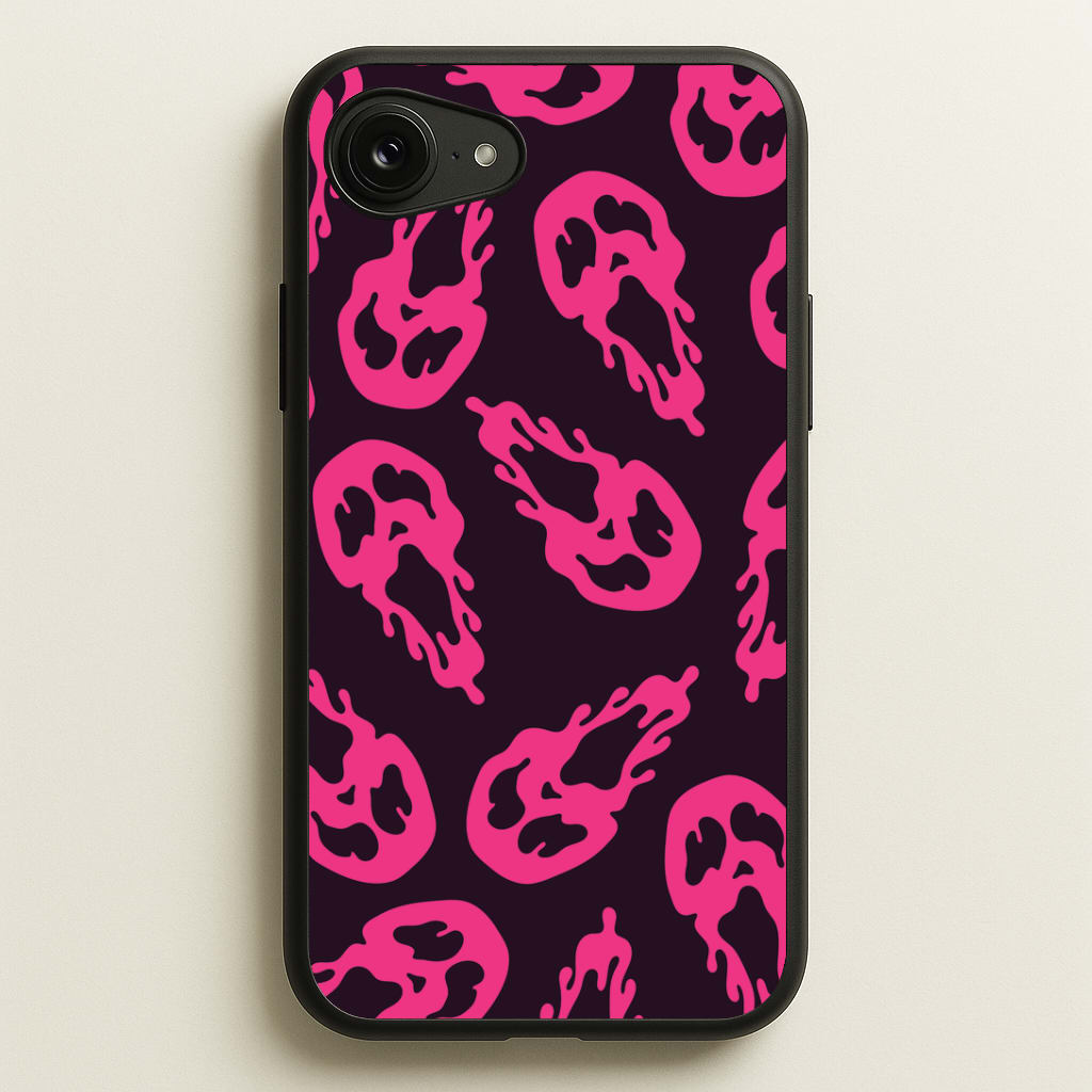 Trippy Ghost Face Pattern iPhone 16e Case