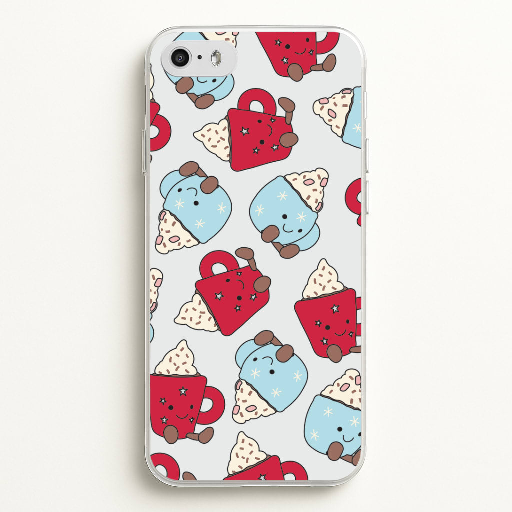 Christmas Drinks Plushies Pattern iPhone 5 / 5s / SE 2016 Case