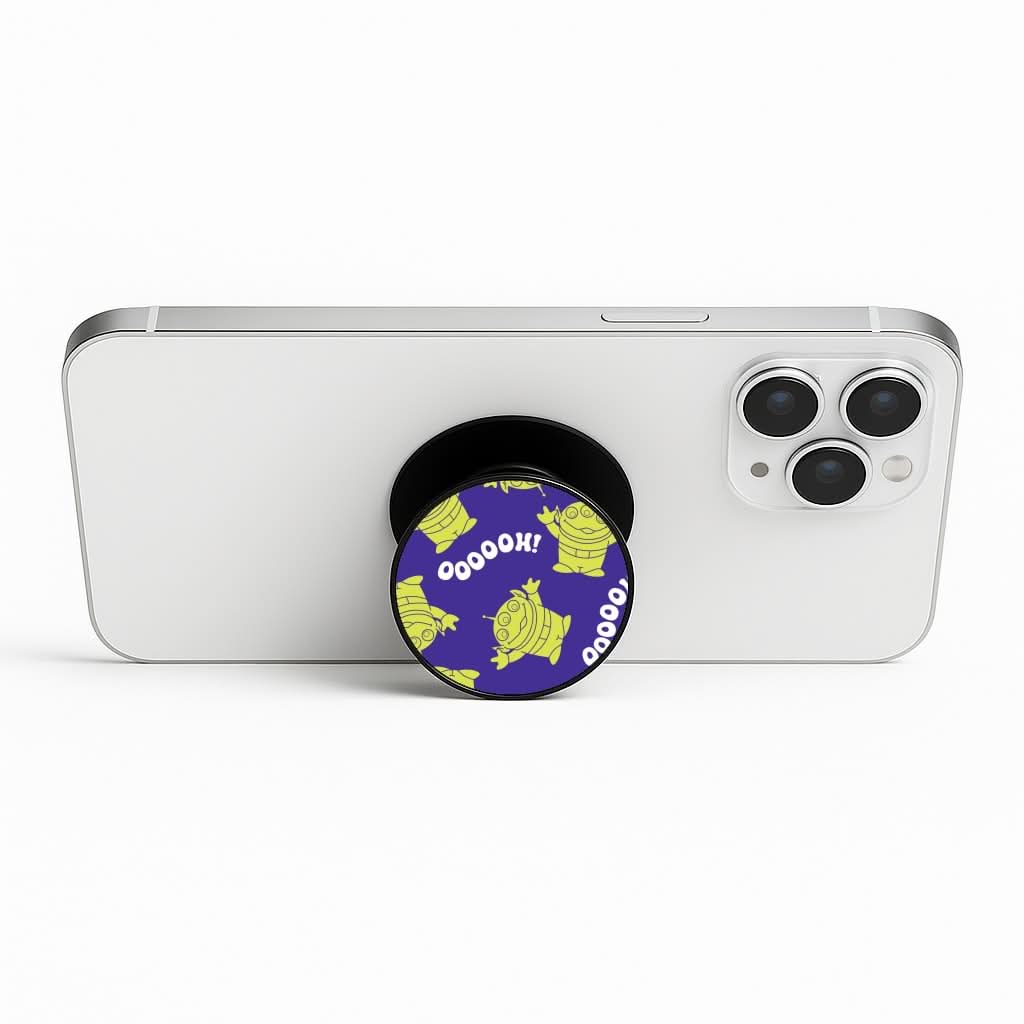 Toy Aliens Silhouette Pattern Phone Stand