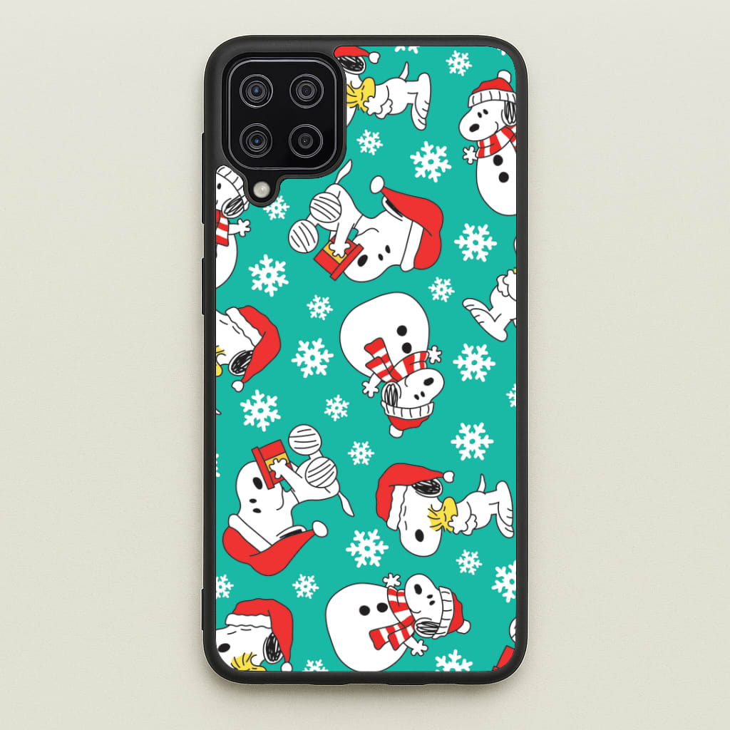 Christmas Cartoon Beagle Pattern Galaxy A12 Case