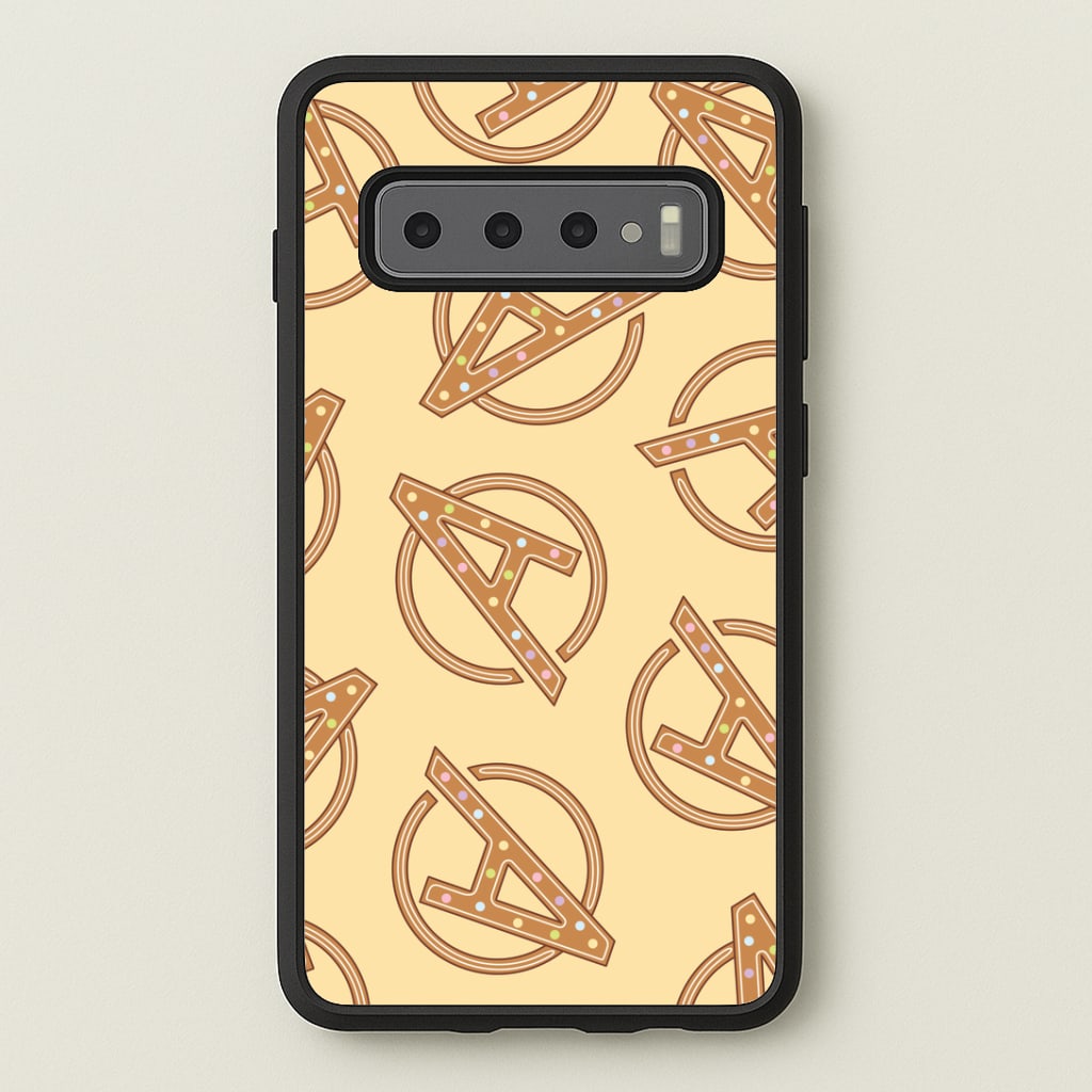 Superhero Team Gingerbread Pattern Galaxy S10 Case