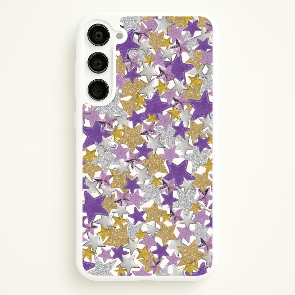 Mauve Stars Collage Galaxy S23 Case