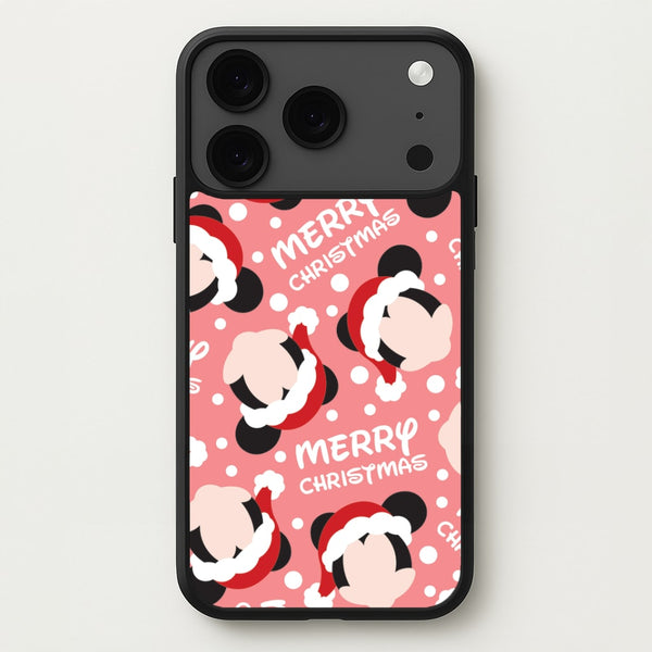 Merry Christmas Cartoon Mouse Pattern iPhone 17 Pro Case