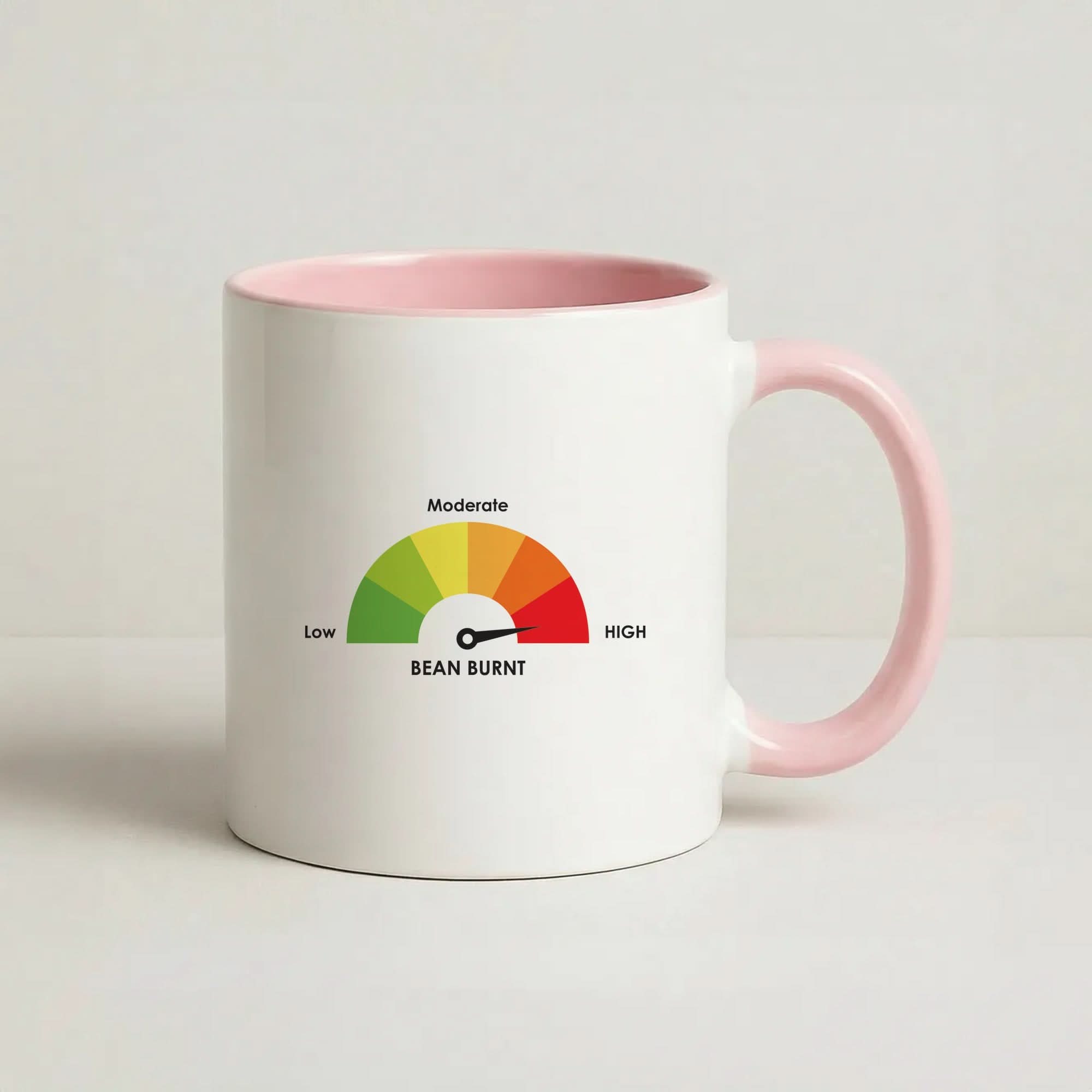 Burnt Bean Guage Pink Tea Mug