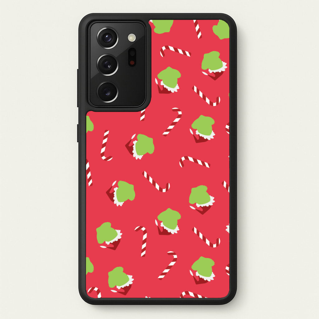 Green Creature And Candy Canes Pattern Galaxy Note 20 Ultra Case