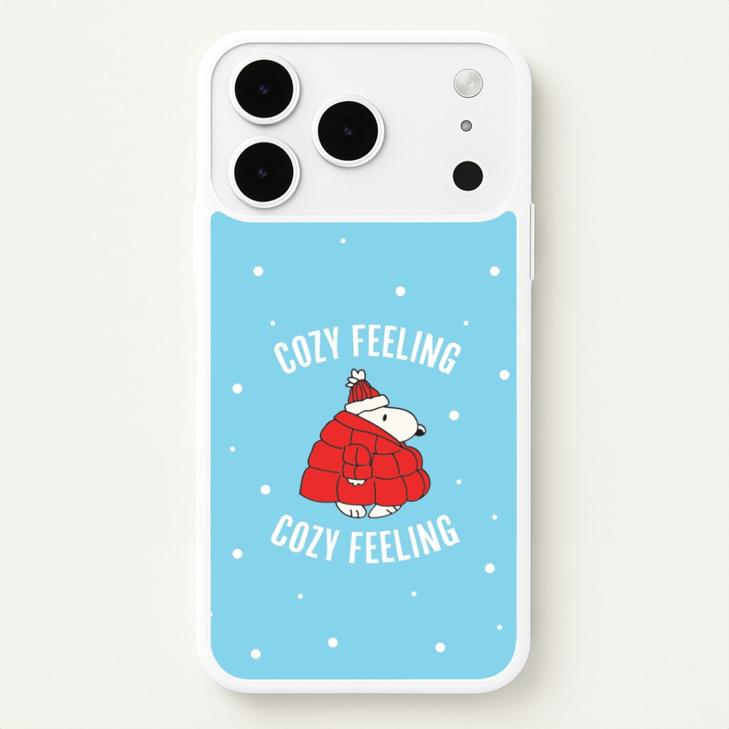 Cozy Feeling Cartoon Beagle Puffer Jacket iPhone 17 Pro Case