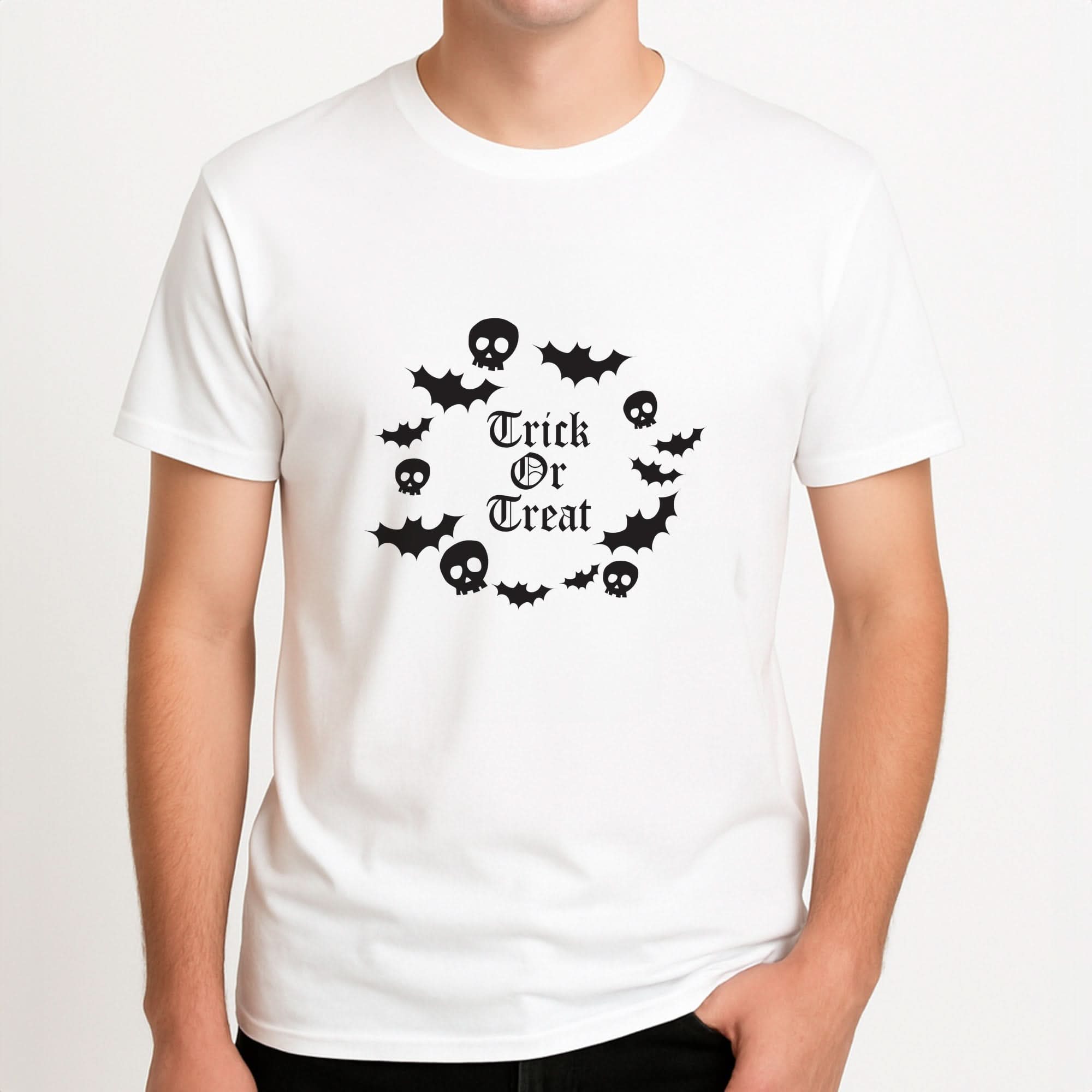 Trick Or Treat Wreath Mens T-Shirt