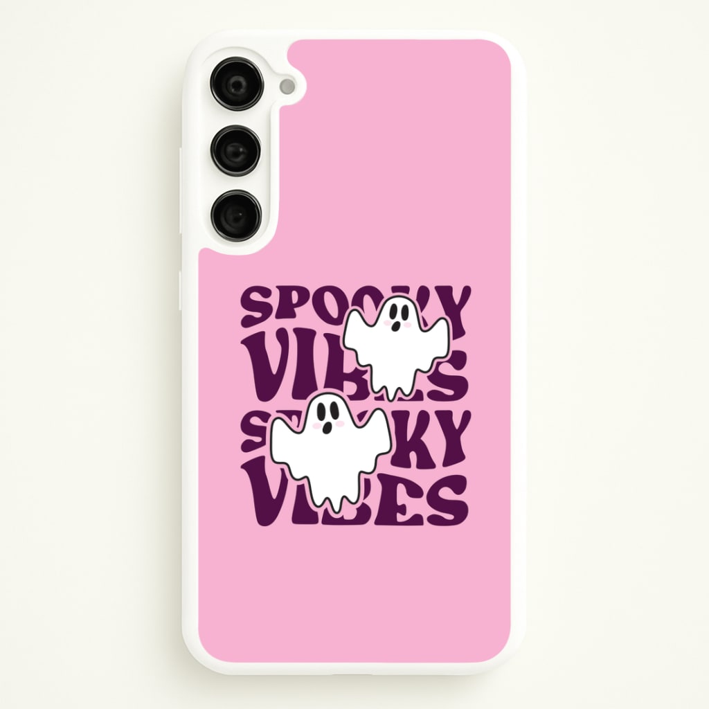 Spooky Vibes Pink Galaxy S23 Case