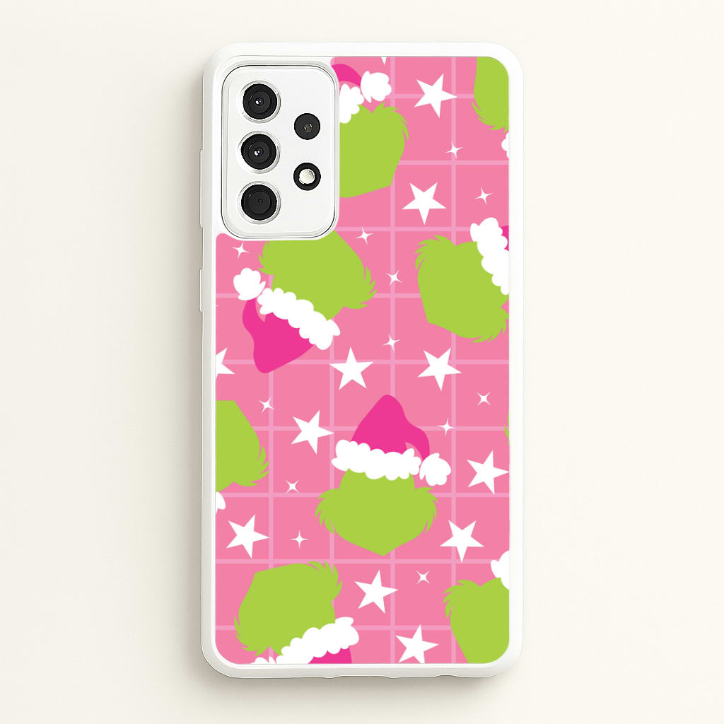 Pink Green Creature Xmas Pattern Galaxy A52 / A52s Case