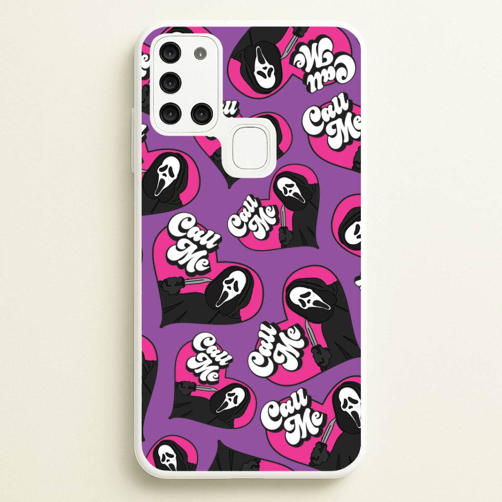 Call Me Heart Pattern Galaxy A21s Case