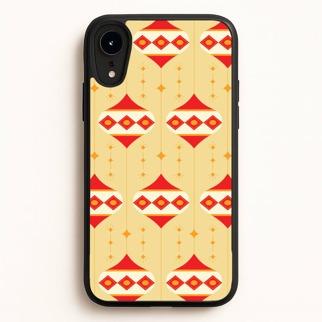 Abstract Christmas Baubles Pattern iPhone XR Case