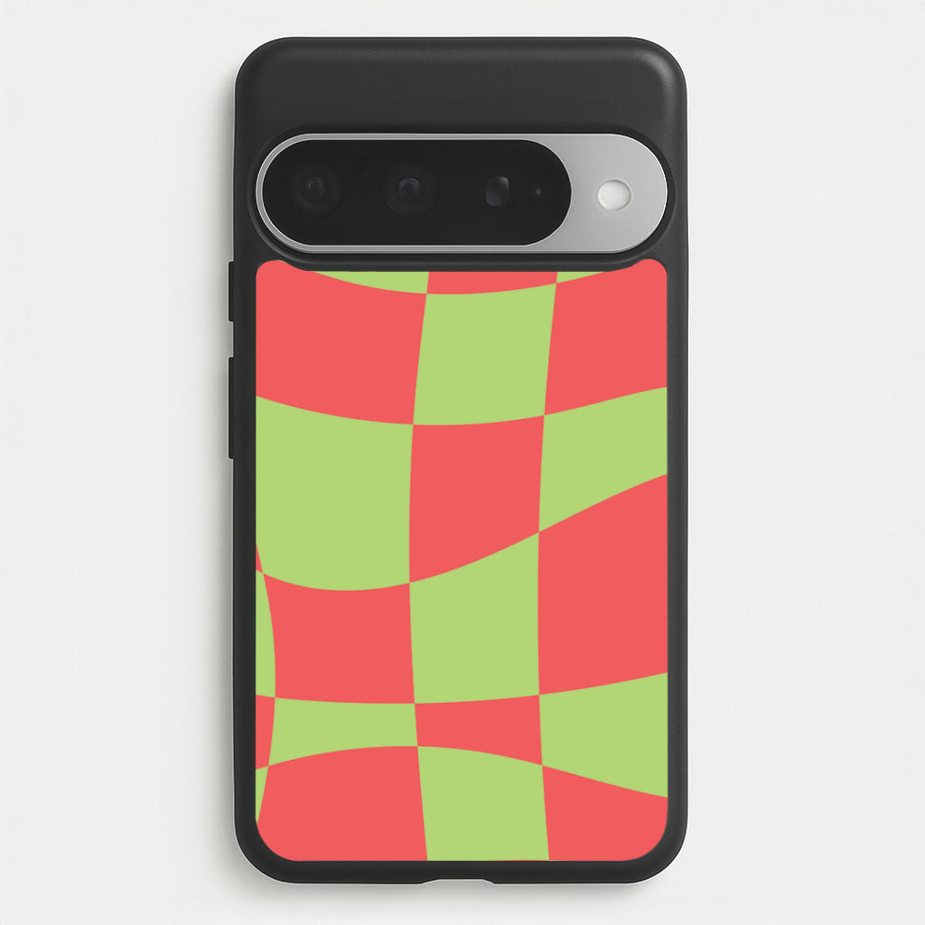 Abstract Red And Green Christmas Pattern Google Pixel 10 Pro XL Case