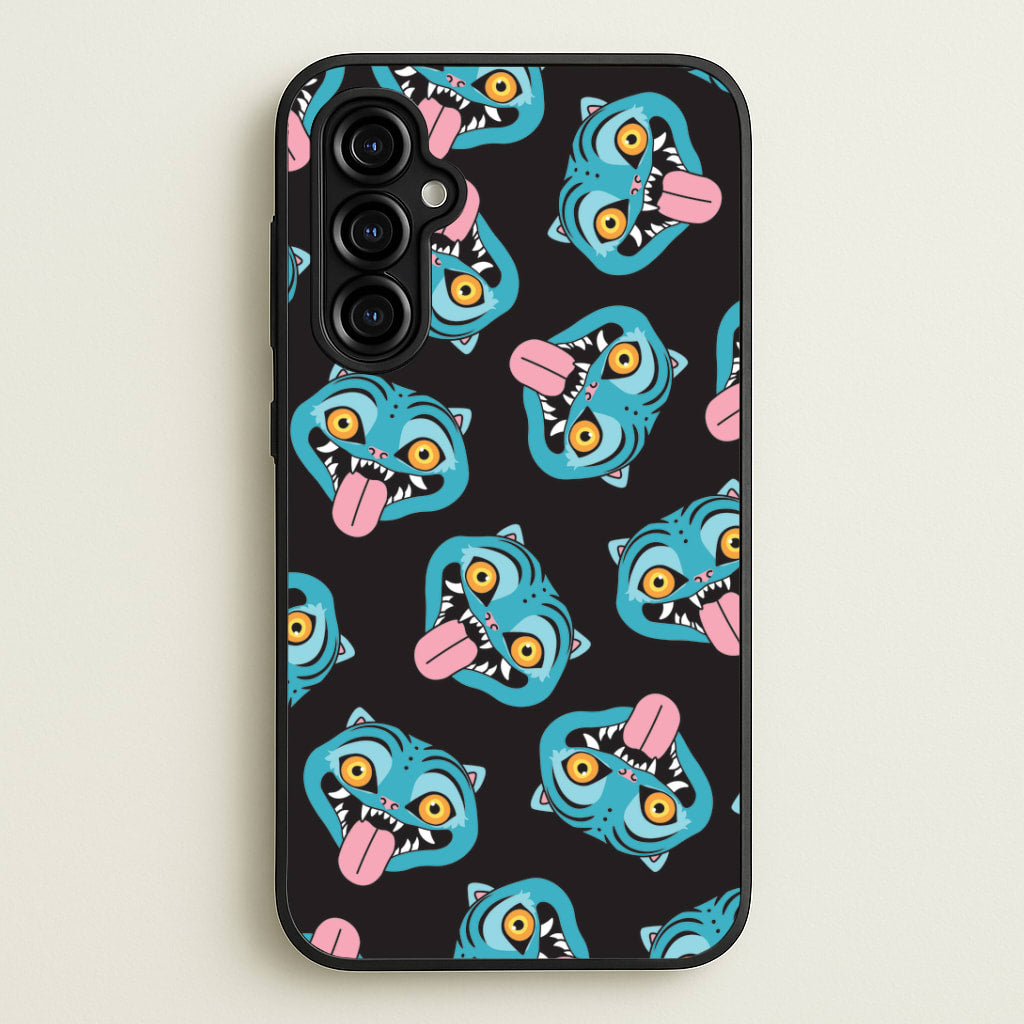 Demon Cat Pattern Galaxy A54 Case