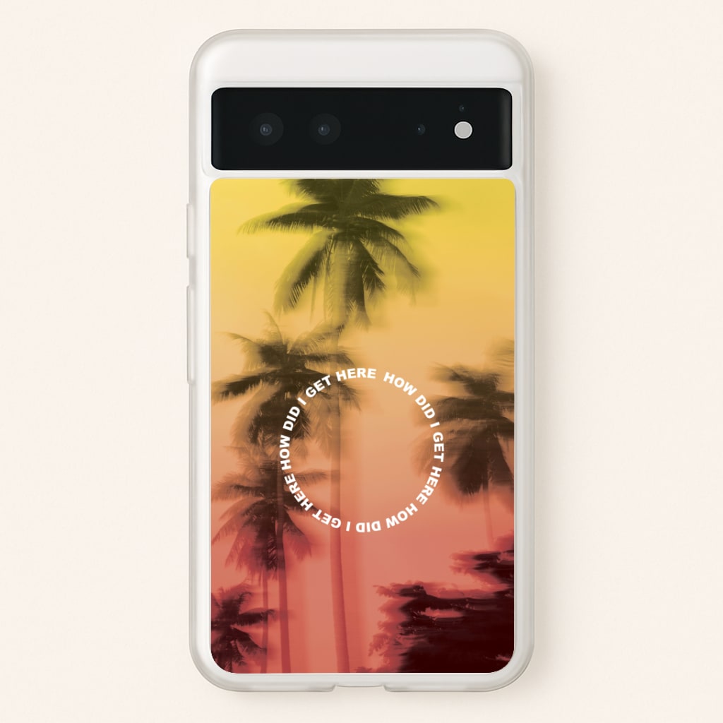 Palm Trees Circle Google Pixel 6 Case