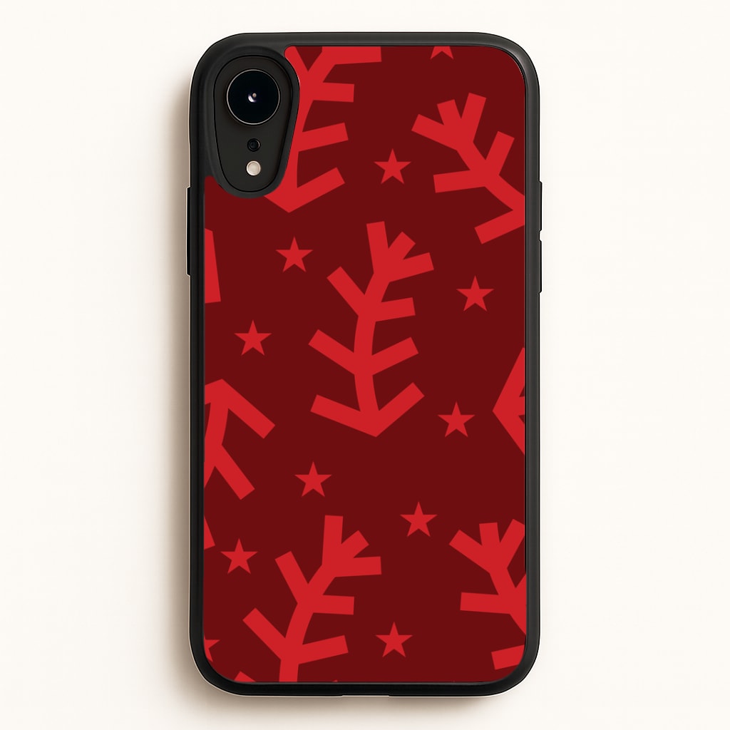 Abstract Ferns And Snowflakes Pattern iPhone XR Case