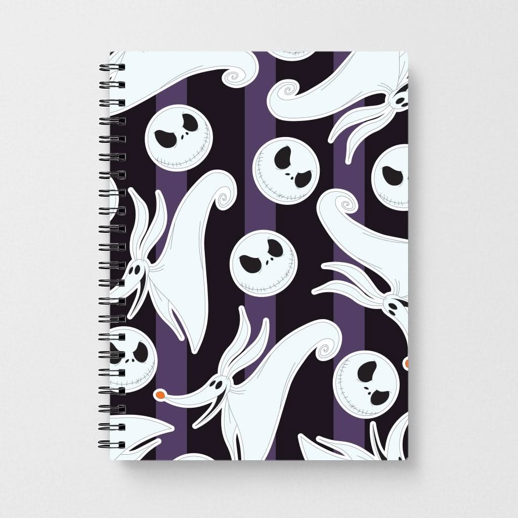 Skeleton Dog And Face Pattern Notebook