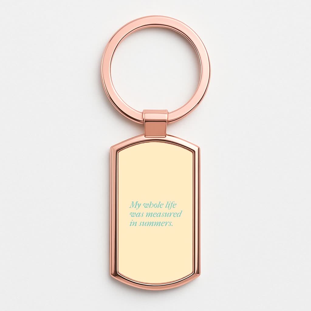 Measured In Summers Rose Gold Keyring
