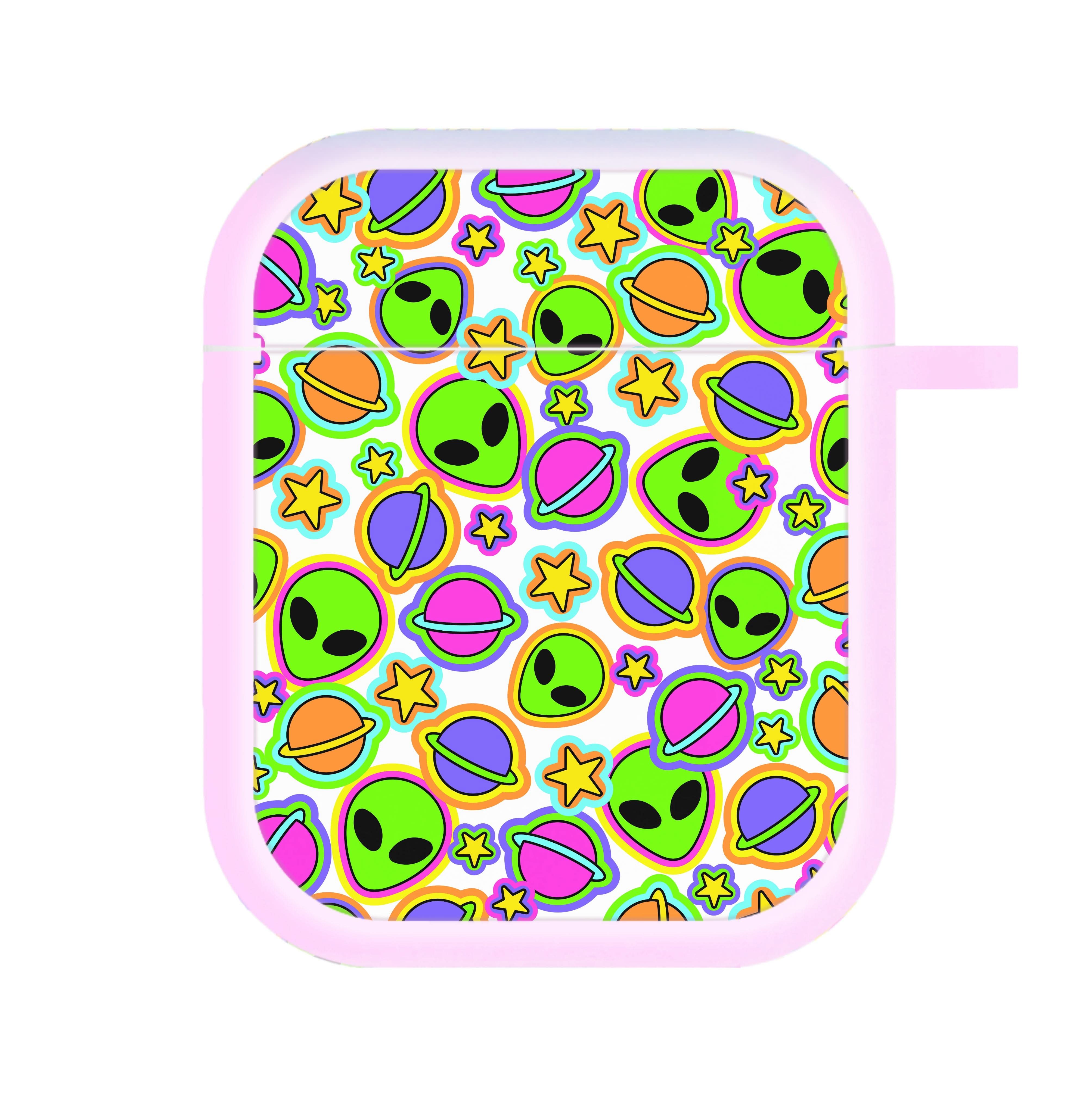 Colourful Aliens And Stars AirPods Case